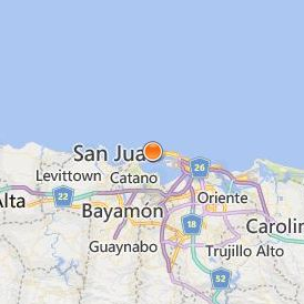 Escuela de Artes Plasticas y Diseno de Puerto Rico Location Map - City View