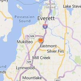 Evergreen Beauty and Barber College Everett Location Map - City View