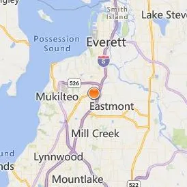Evergreen Beauty and Barber College Everett Location Map - City View