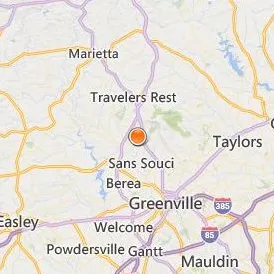 Furman University Location Map - City View