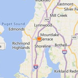 Gene Juarez Academy of Beauty Mountlake Terrace Location Map - City View