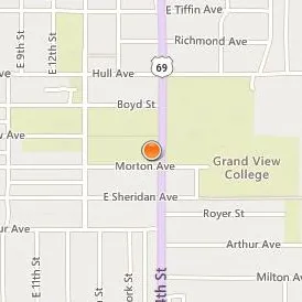 Grand View University Location Map - Street View