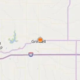Grinnell College Location Map - City View