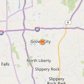 Grove City College Location Map - City View