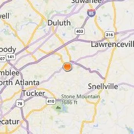 Gwinnett College Lilburn Location Map - City View