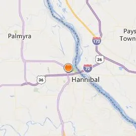 Hannibal LaGrange University Location Map - City View