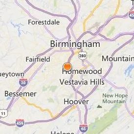 Herzing University Birmingham Location Map - City View