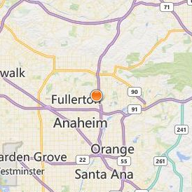 Hope International University Location Map - City View