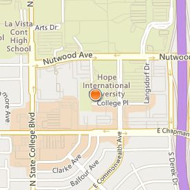 Hope International University Location Map - Street View
