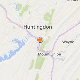 Huntingdon County Career and Technology Center Location Map - City View