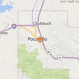 Idaho State University Location Map - City View