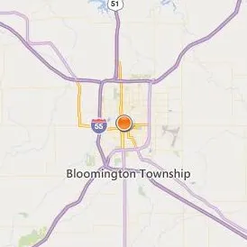 Illinois Wesleyan University Location Map - City View