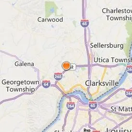 Indiana University Southeast Location Map - City View