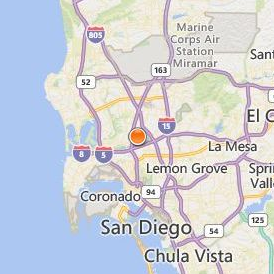 United States University Location Map - City View