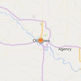 Iowa School of Beauty Ottumwa Location Map - City View