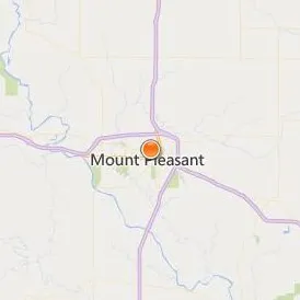 Iowa Wesleyan University Location Map - City View