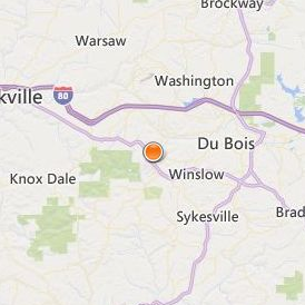 Jefferson County Dubois Area Vocational Technical Practical Nursing Program Location Map - City View
