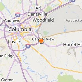 Kenneth Shuler School of Cosmetology Columbia Location Map - City View
