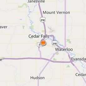 La James International College Cedar Falls Location Map - City View