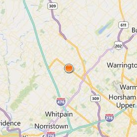 Lansdale School of Cosmetology Location Map - City View