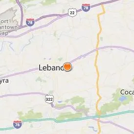 Lebanon County Area Vocational Technical School Location Map - City View