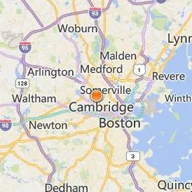 Lesley University Location Map - City View