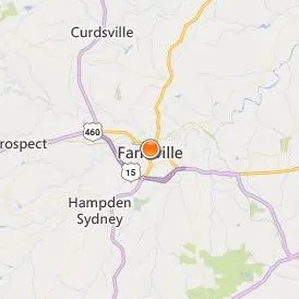 Longwood University Location Map - City View