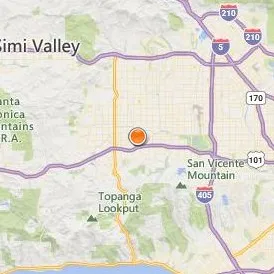 Los Angeles Pierce College Location Map - City View