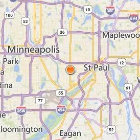 Macalester College Location Map - City View