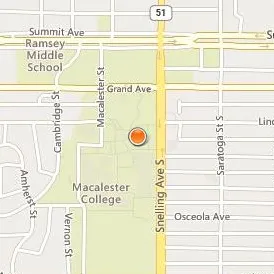Macalester College Location Map - Street View