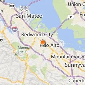 Menlo College Location Map - City View