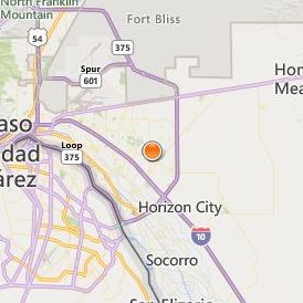 Milan Institute of Cosmetology El Paso Location Map - City View
