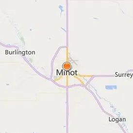 Minot State University Location Map - City View
