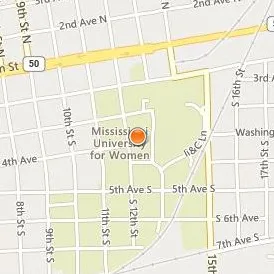 Mississippi University for Women Location Map - Street View