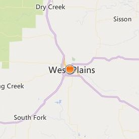 Missouri State University West Plains Location Map - City View