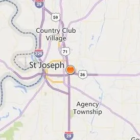 Missouri Western State University Location Map - City View