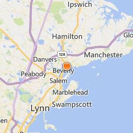 Montserrat College of Art Location Map - City View