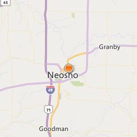Neosho Beauty College Location Map - City View