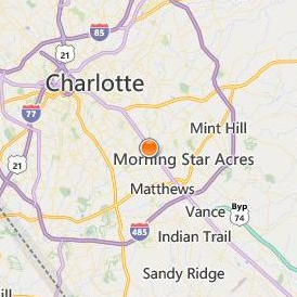 Charlotte Christian College and Theological Seminary Location Map - City View
