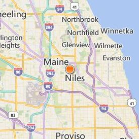 Niles School of Cosmetology Location Map - City View