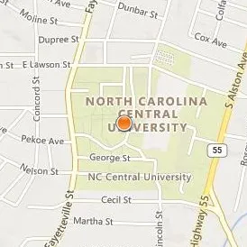North Carolina Central University Location Map - Street View
