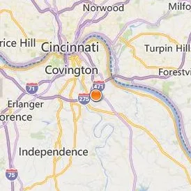 Northern Kentucky University Location Map - City View