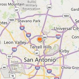 Oblate School of Theology Location Map - City View