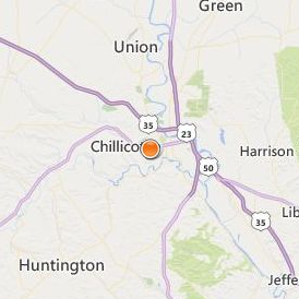 Ohio University Chillicothe Location Map - City View