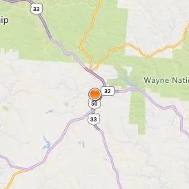 Ohio University Location Map - City View
