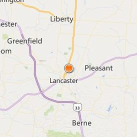 Ohio University Lancaster Location Map - City View