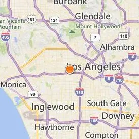 Los Angeles College of Aesthetics Location Map - City View