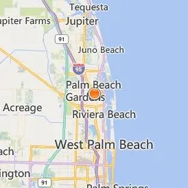 Palm Beach Academy of Health & Beauty Location Map - City View