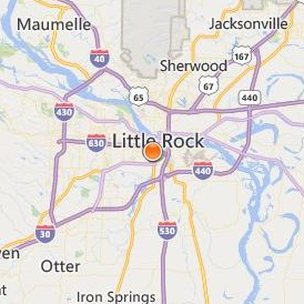 Philander Smith College Location Map - City View