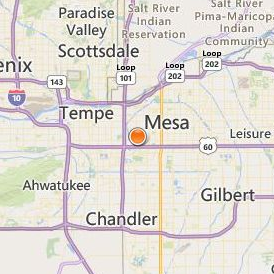 Pima Medical Institute Mesa Location Map - City View
